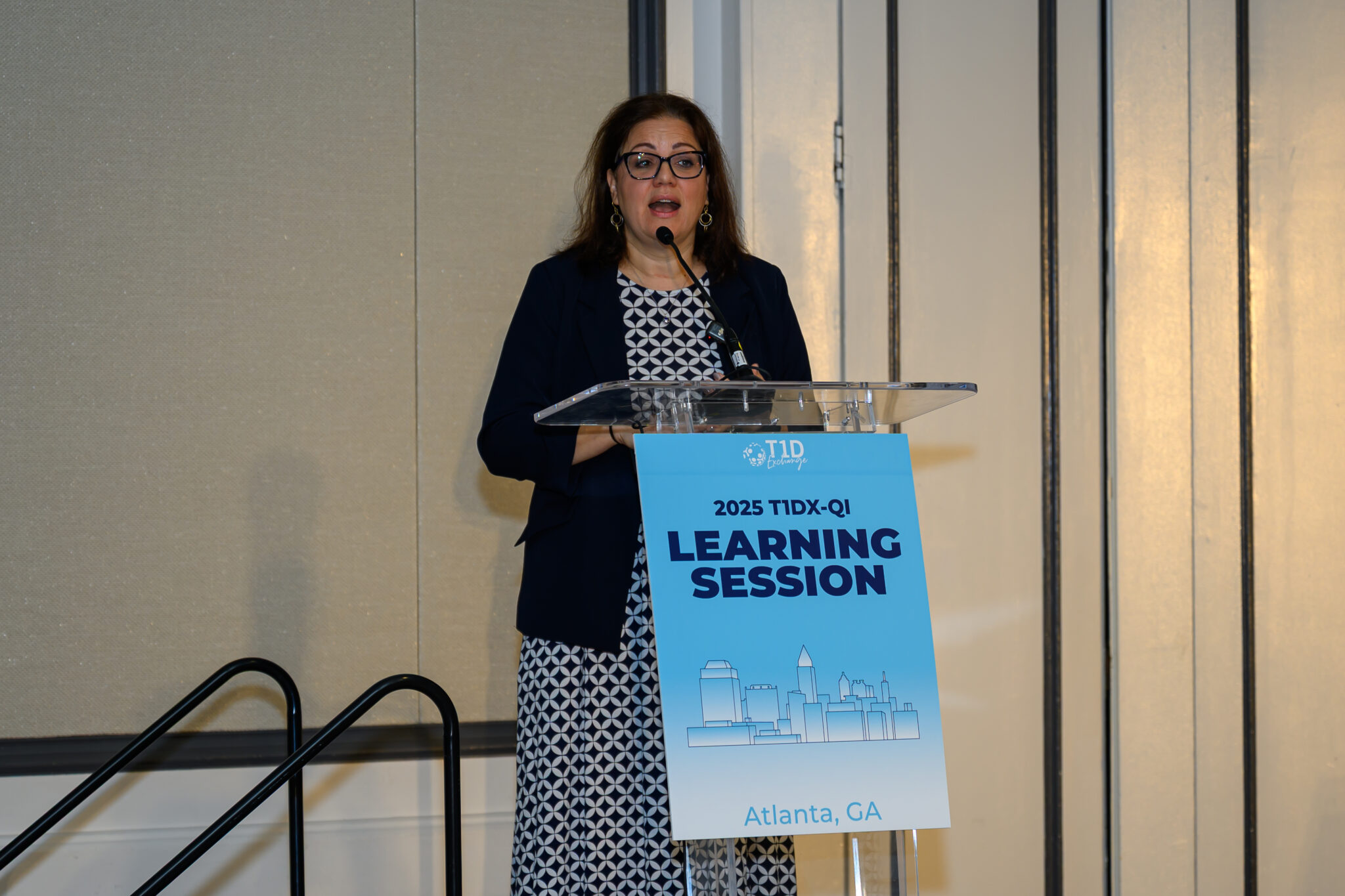 Jennifer Sherr, MD, PhD, presenting on Hypoglycemia and Diabetes at the 2025 T1DX-QI Learning Session.