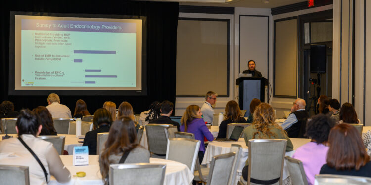 Vivian Lee presenting "Having Your Back(up): Implementing Safety Nets for Insulin" at the 2025 T1DX-QI Learning Session